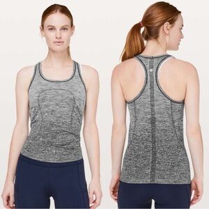 Lululemon Swiftly Tech Racerback‎ Black / White (Ombre) W1AXZS Size 4